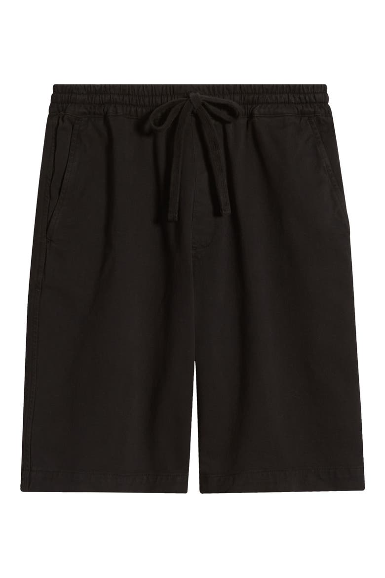Floyde Relaxed Fit Twill Shorts, Alternate, color, BLACK GARMENT DYED