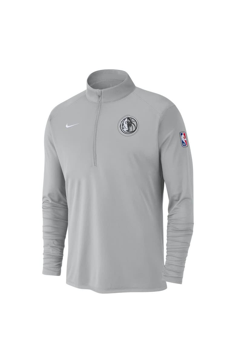Nike Men's Nike Silver Dallas Mavericks 2024/25 City Edition Authentic Coaches Performance Half-Zip Top, Alternate, color, 