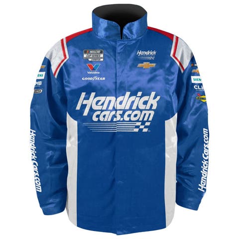 Men's Hendrick Motorsports Team Collection  Blue Kyle Larson Hendrickcars.com Full-Snap Nylon Uniform Jacket
