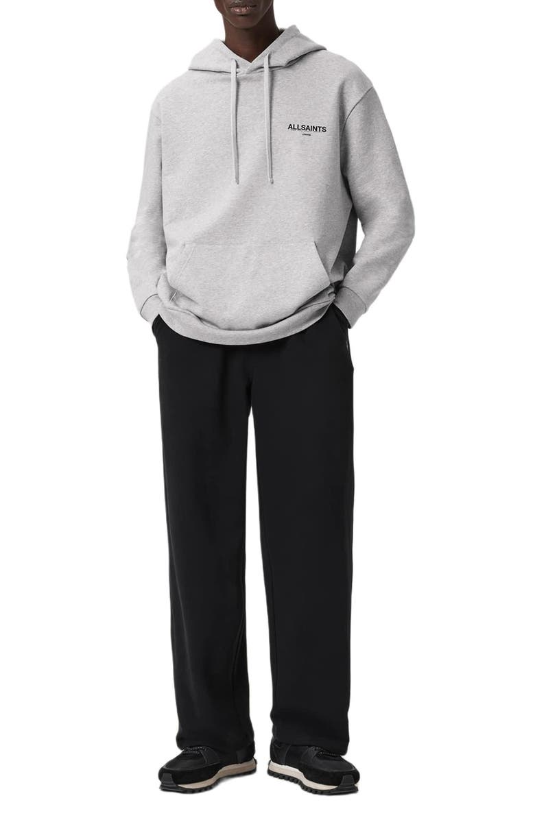 AllSaints Halcyon Oversize Cotton Hoodie, Alternate, color, Light Grey Marl