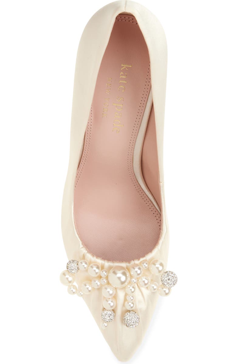 Kate Spade New York elodie faux pearl pump, Alternate, color, Ivory