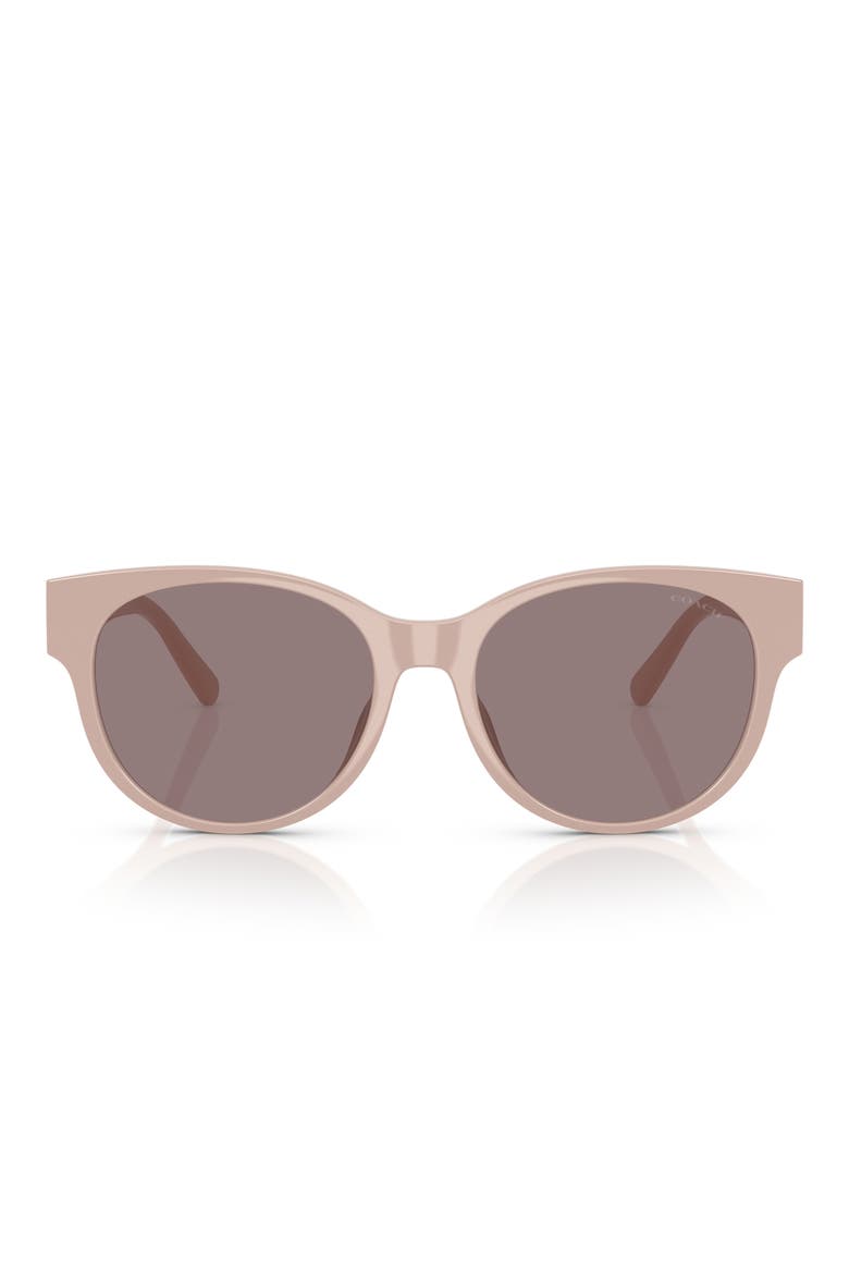 56mm Gradient Round Sunglasses, Main, color, SOLID PINK / GREY PURPLE