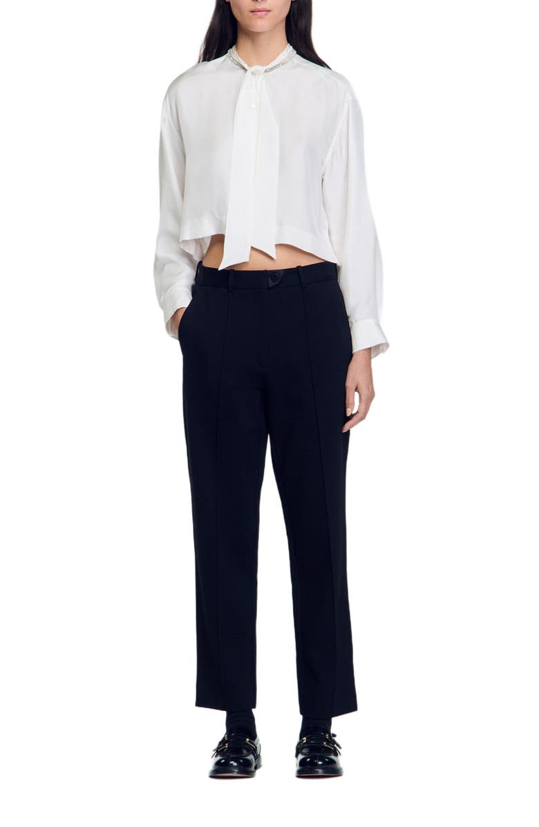 SANDRO Technical material trousers, Alternate, color, 