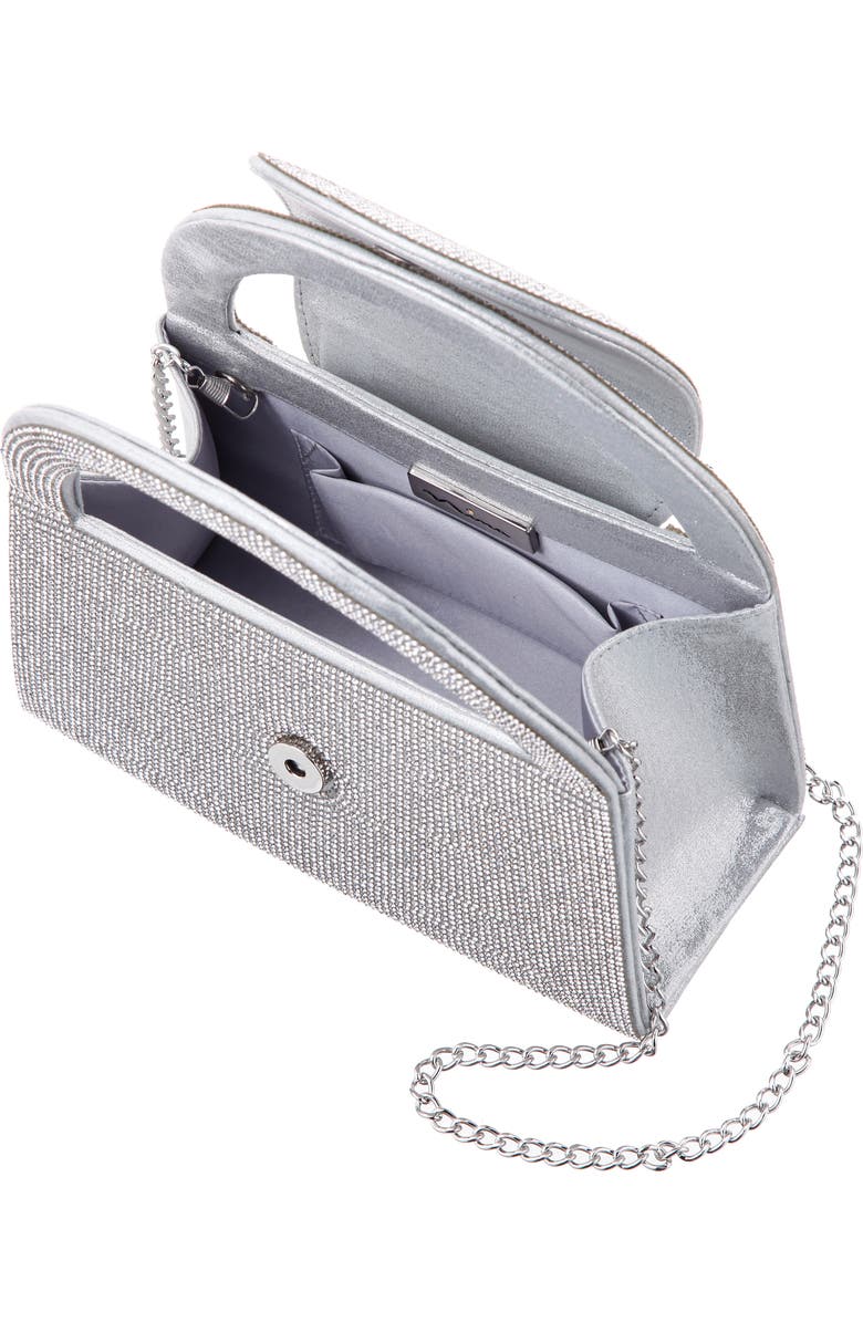 Nina Vixen Crystal Embellished Handbag, Alternate, color, Silver