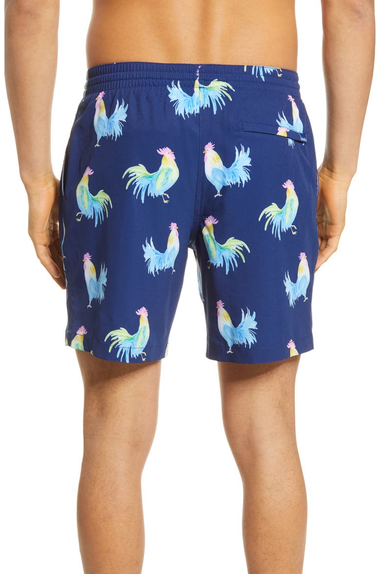 The Fowl Plays 7-Inch Swim Trunks, Alternate, color, NAVY
