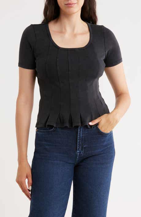 CYRUS Short Sleeve Seamed Top