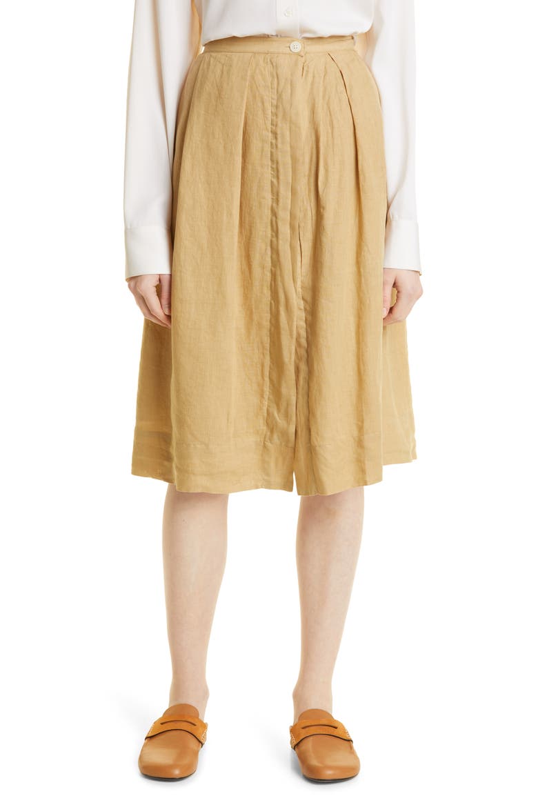 Kelsey Linen Skirt, Main, color, VINTAGE KHAKI