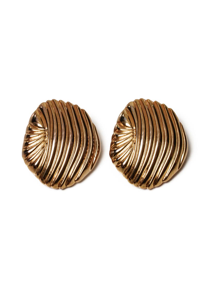 Lagoon Earrings, Alternate, color, Gold