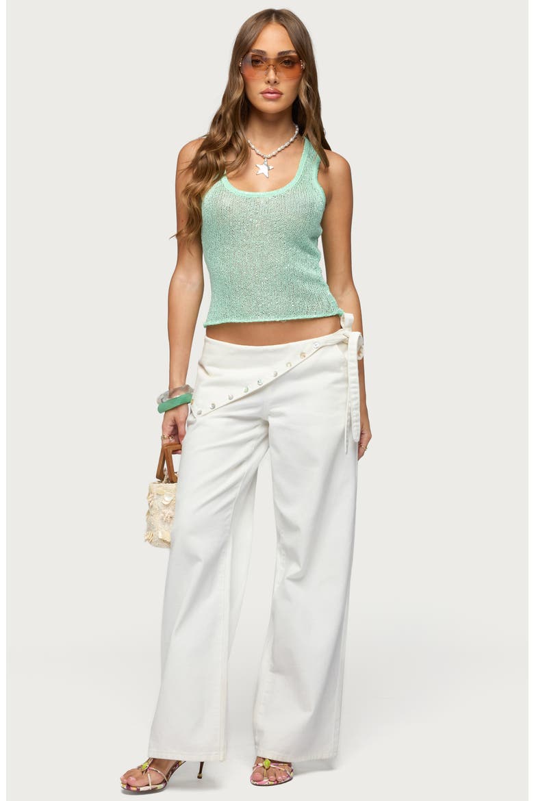 Eleora Sequin Tank Top, Alternate, color, MINT