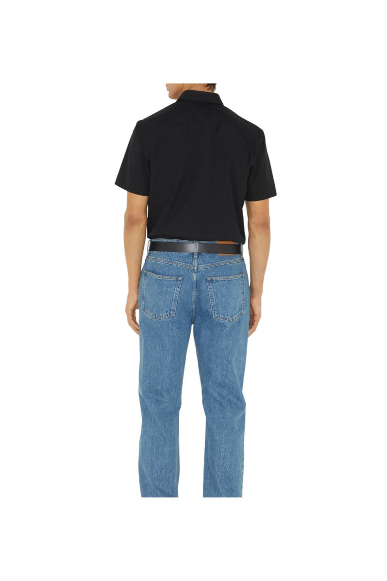 Slim Fit Stretch Cotton Shirt, Alternate, color, Black