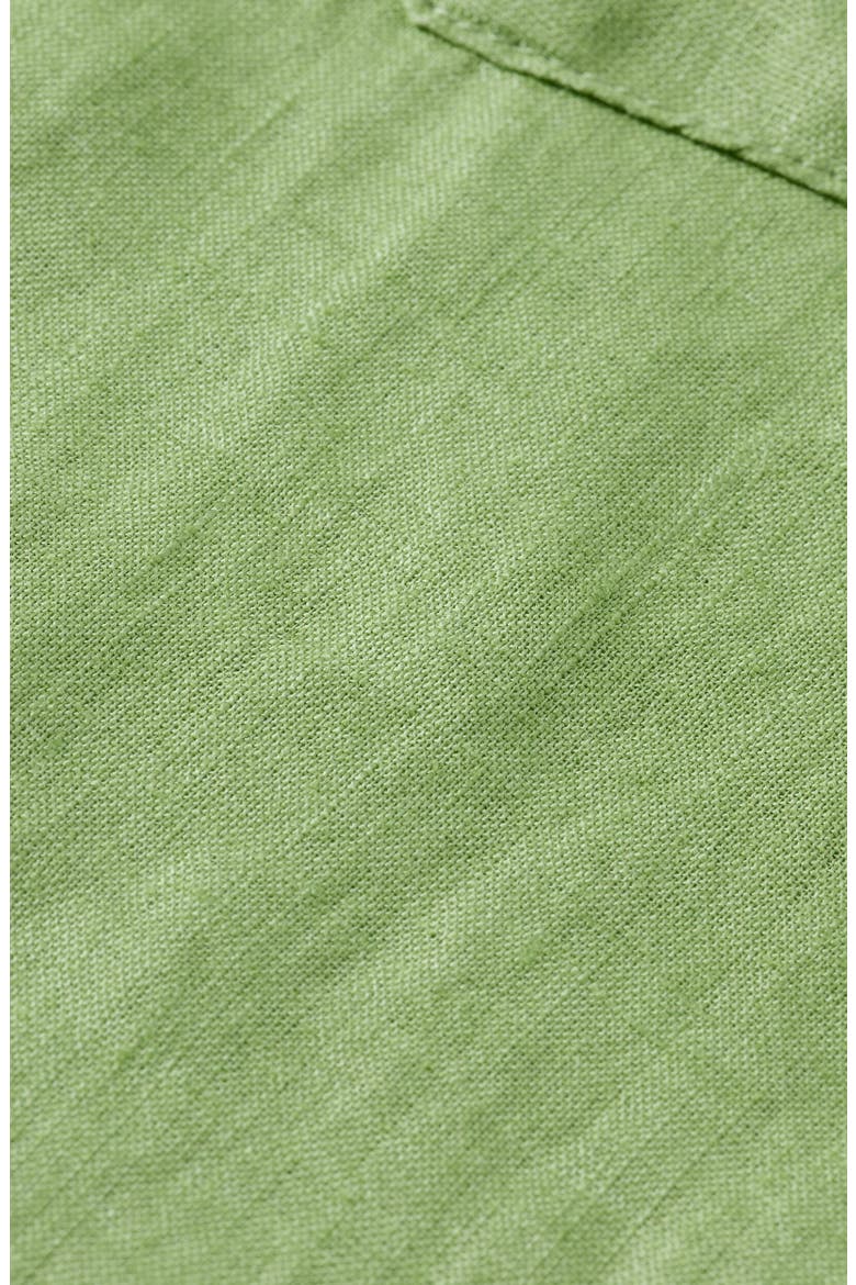 Short Sleeve Linen Button-Up Shirt, Alternate, color, PISTACHIO