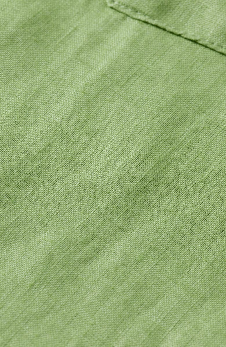 Scotch & Soda Short Sleeve Linen Button-Up Shirt, Alternate, color, Pistachio