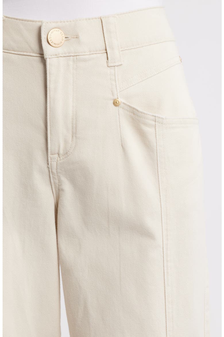High Waist Barely Barrel Jeans, Alternate, color, BLANCHED ALMOND