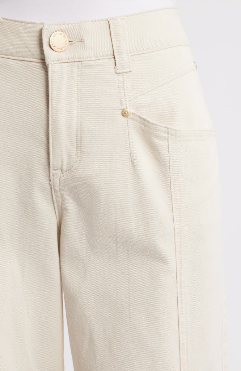 Wit & Wisdom High Waist Barely Barrel Jeans, Alternate, color, Blanched Almond