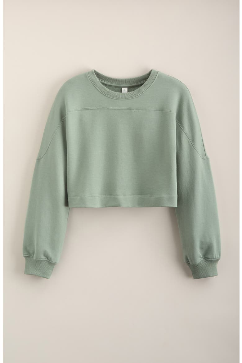 Kids' Step Up Fleece Sweatshirt, Main, color, GREEN LILYPAD