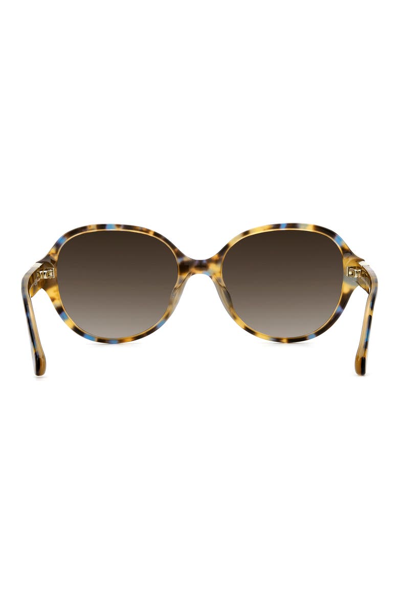 emalie 56mm gradient oval sunglasses, Alternate, color, HAVANA MULTICOLOR/ BROWN SF