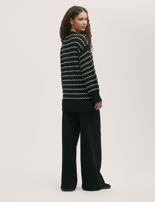 Finery London Alena V-neck Crochet Cardigan In Black