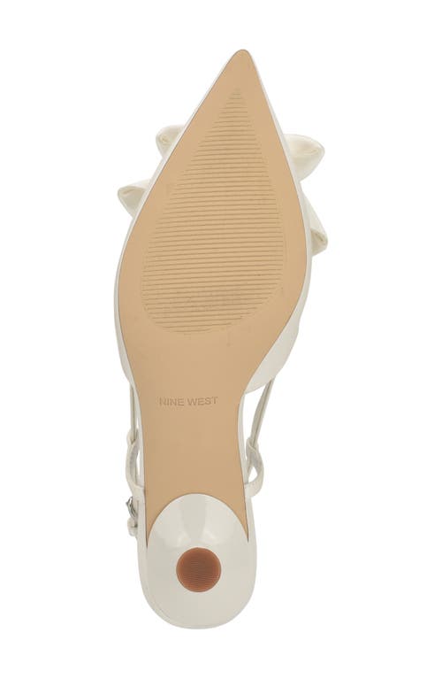 Nine West Raska Slingback Pointed Toe Pump In White