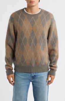 FRAME Argyle Crewneck Sweater