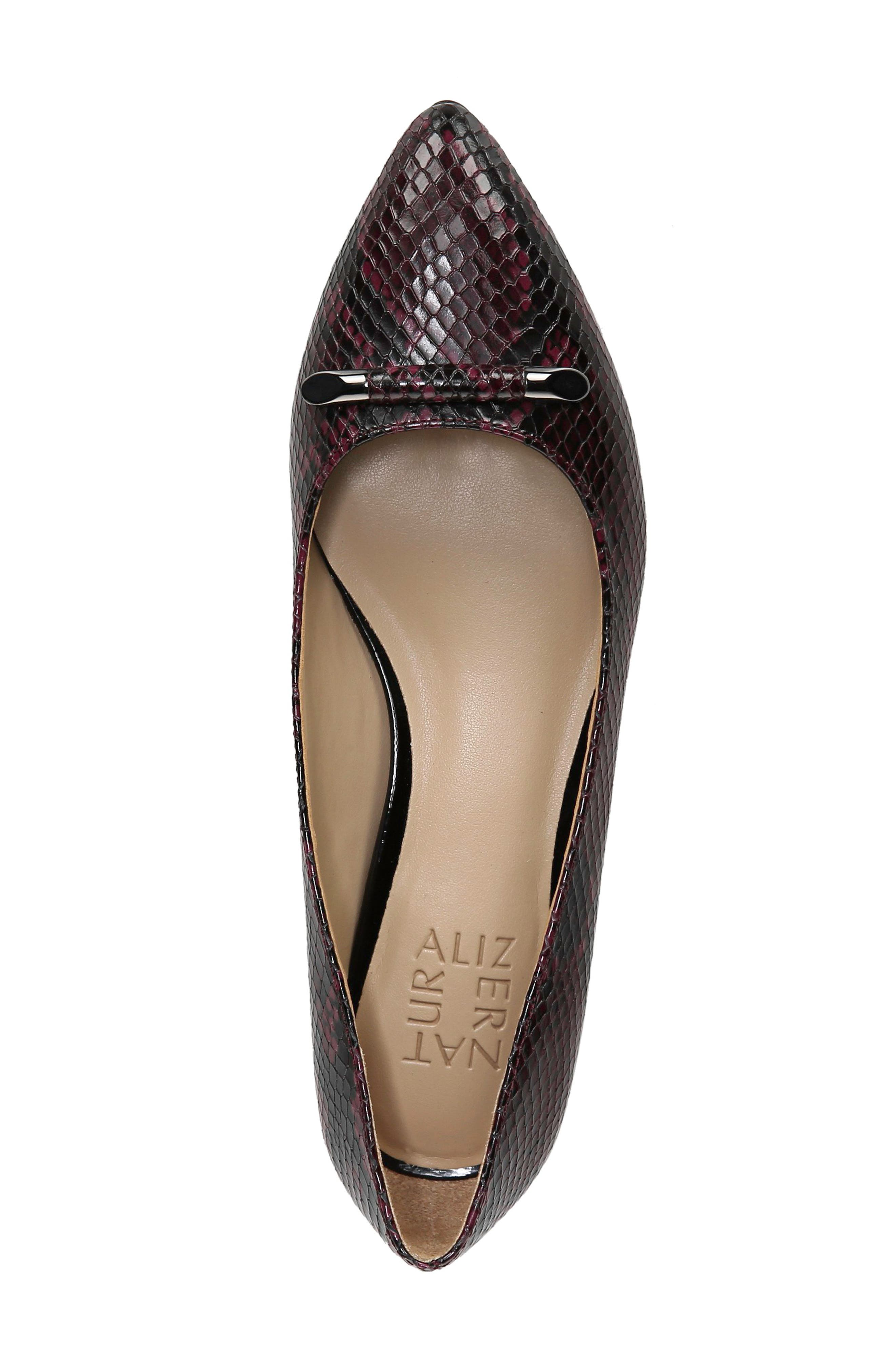 Sable Flat, Alternate, color, BURGUNDY SNAKE LEATHER