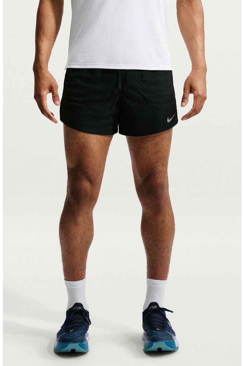 Stride Running Shorts, Main, color, BLACK/ REFLECTIVE SILVER