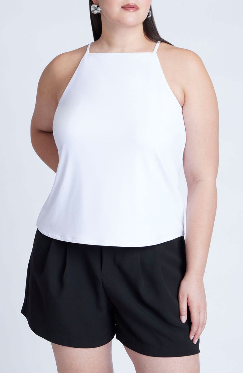 ELOQUII Stretch Jersey Sleeveless Top, Main, color, 