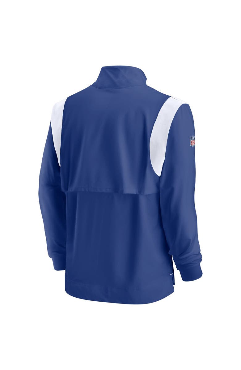 Nike Men's Nike Royal New York Giants Sideline Coach Chevron Lockup Quarter-Zip Long Sleeve Top, Alternate, color, 
