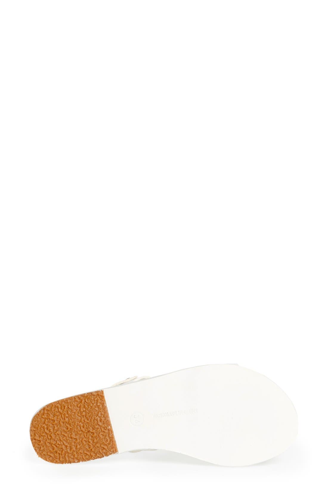 'Clio' Sandal, Alternate, color, ALL WHITE