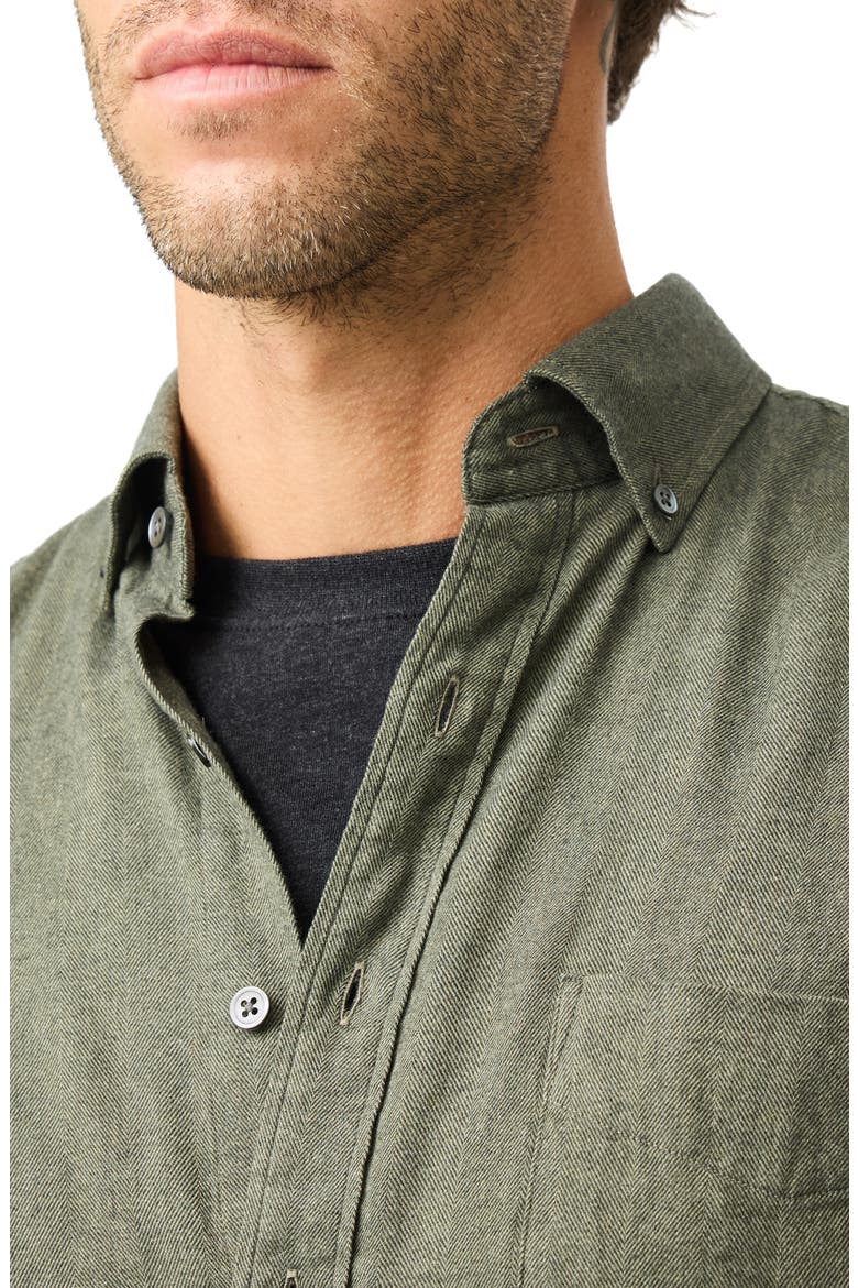 Barrhill Sports Fit Button-Down Shirt, Alternate, color, OLIVE