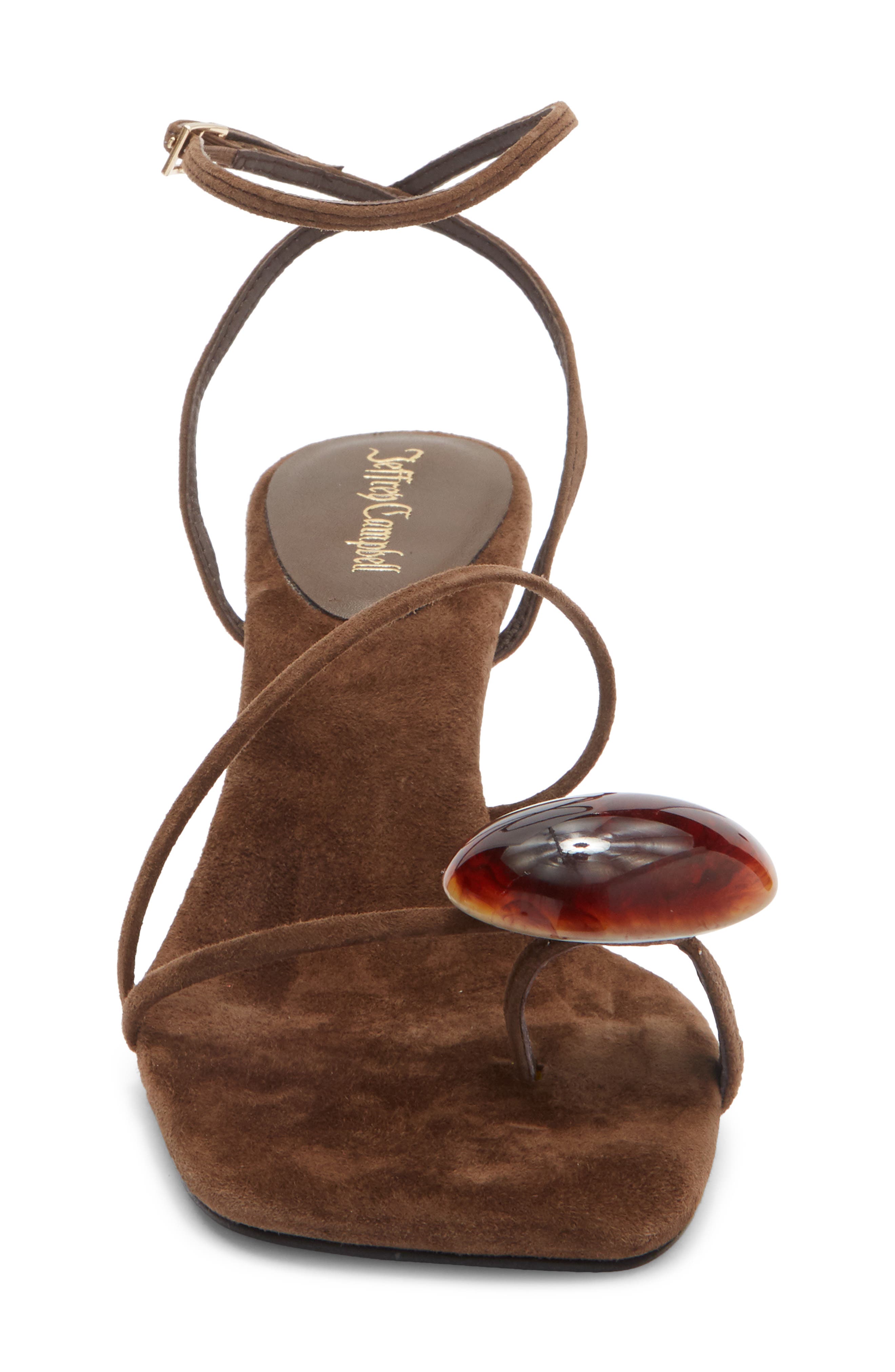 Jeffrey Campbell Carnelian Sandal, Alternate, color, Espresso Suede