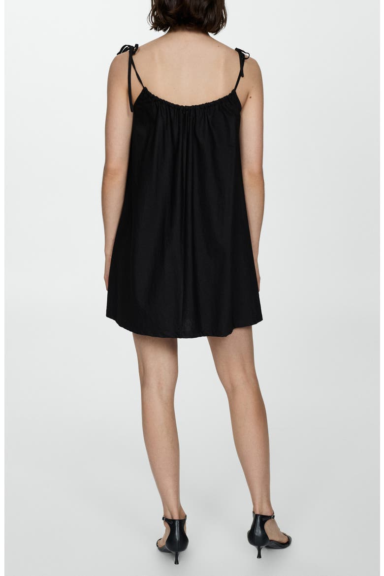 Tie Strap Shift Minidress, Alternate, color, BLACK