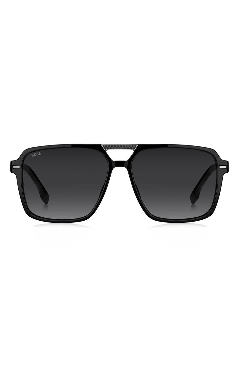 BOSS 59mm Square Sunglasses, Main, color, 