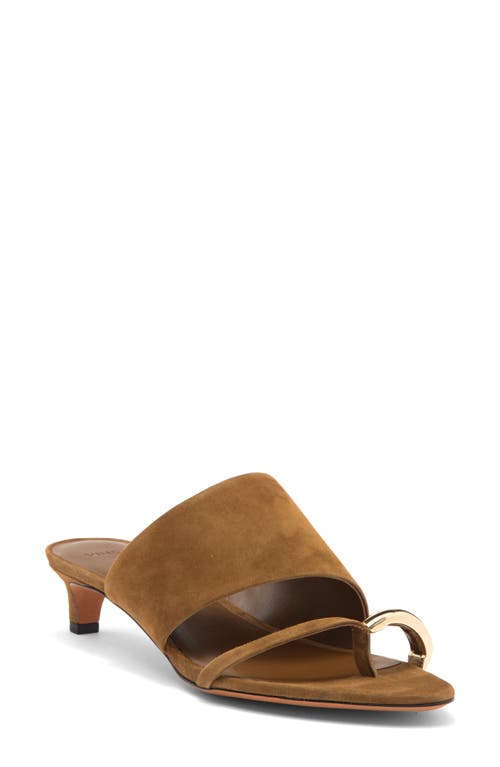 Vince Suzie Suede Kitten-heel Sandals In Brown