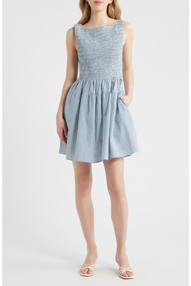 cosima mini nap dress The Cosima Mini Nap Dress | Lagoon Gingham / L