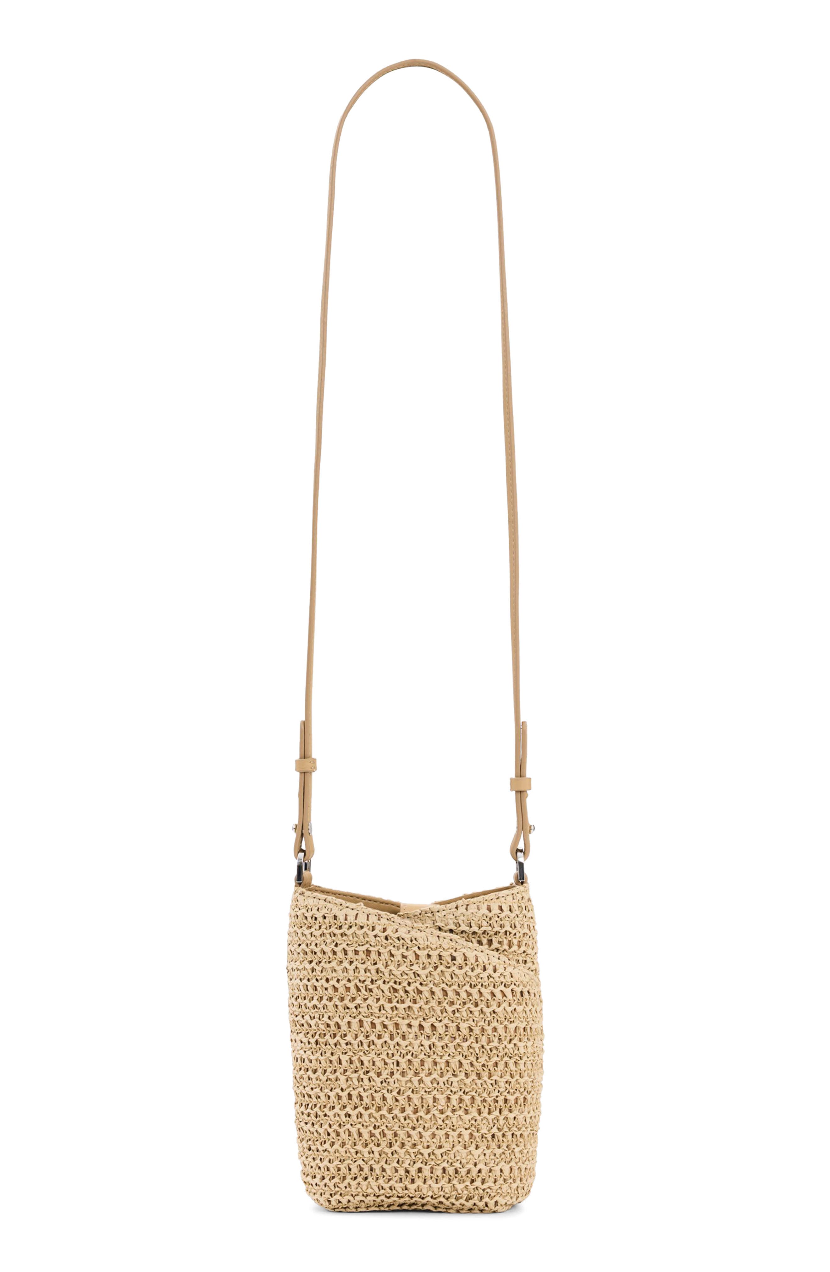 Desigual Straw Crossbody Bag, Alternate, color, Dark Beige