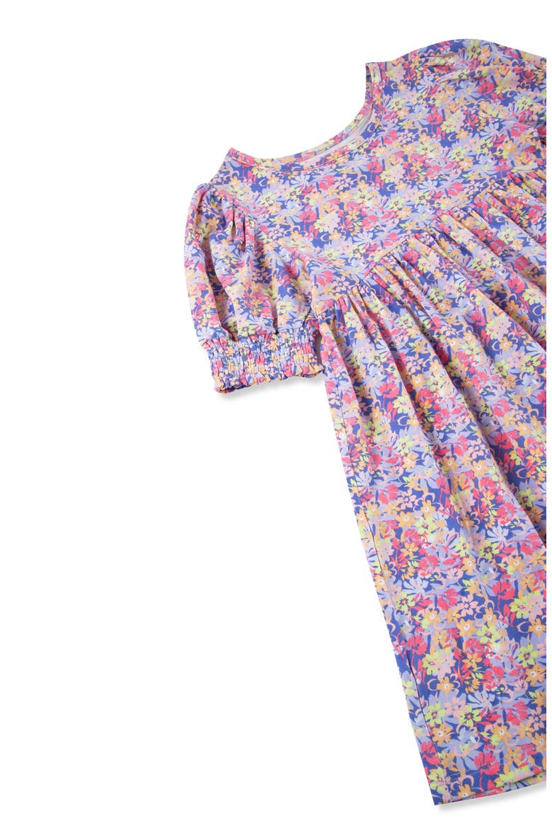 Kids' Floral Print Knit Dress, Alternate, color, PURPLE FLOWER PRINT