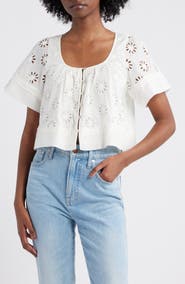 Rails Bambina Cotton Eyelet Trapeze Top