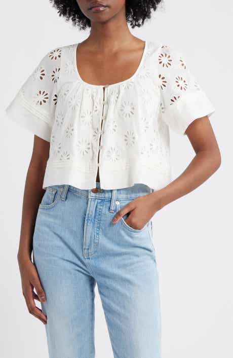Rails Bambina Cotton Eyelet Trapeze Top