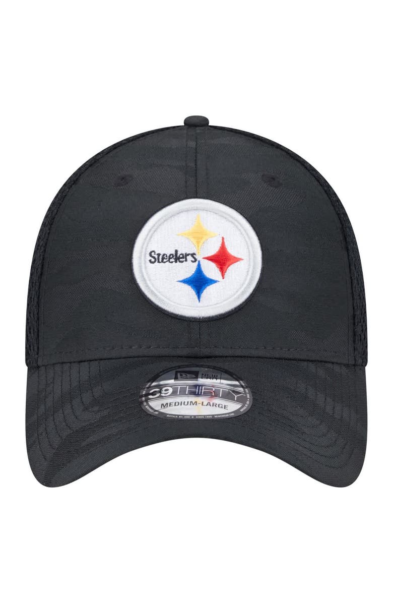 New Era Men's New Era Black Pittsburgh Steelers Active Camo 39THIRTY Flex Hat, Alternate, color, 