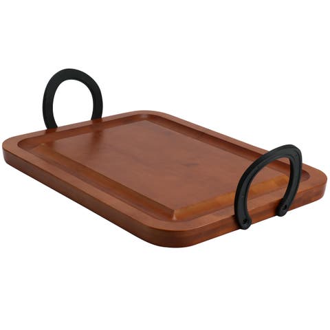 Wood Charcuterie Board in Golden Brown