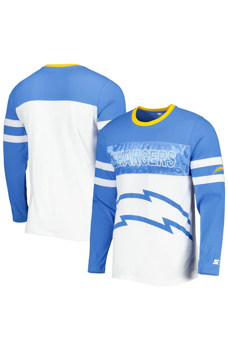 STARTER Men's Starter Powder Blue/White Los Angeles Chargers Halftime Long Sleeve T-Shirt, Main, color, Powder Blue