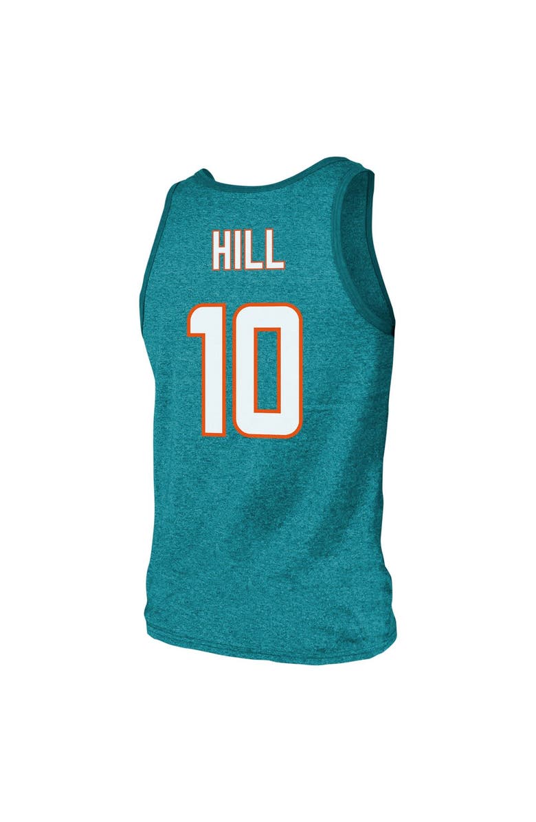 Majestic Threads Men's Majestic Threads Tyreek Hill Aqua Miami Dolphins Tri-Blend Player Name & Number Tank Top, Alternate, color, Aqua