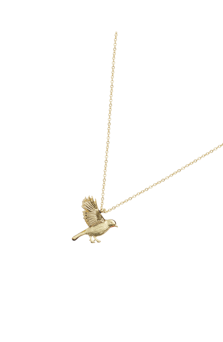 Fable England Flying Robin Enamel Necklace, Alternate, color, Multi & Gold