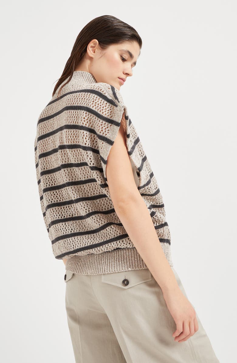 Brunello Cucinelli Dazzling Net cardigan, Alternate, color, 