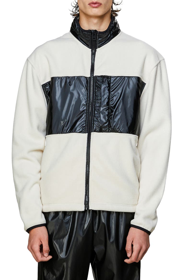 Water Resistant Fleece Jacket, Main, color, OFF WHITE