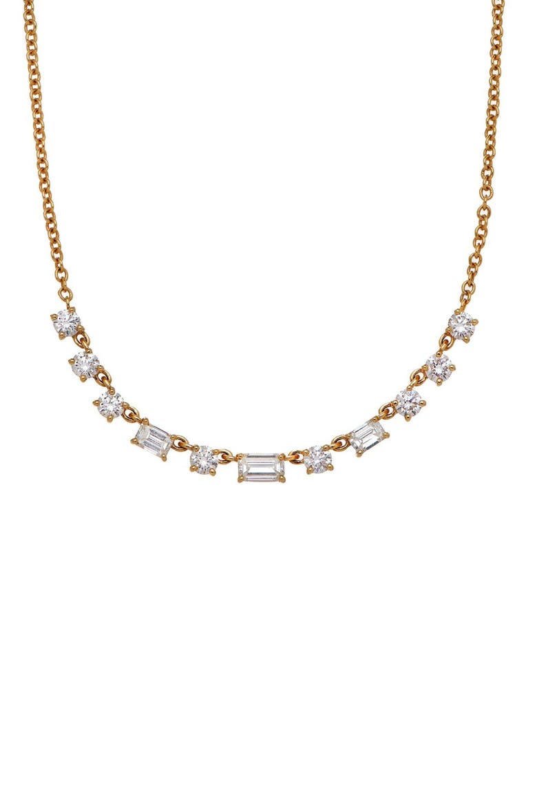 Madison Diamond Station Necklace, Main, color, YELLOW GOLD/ DIAMOND