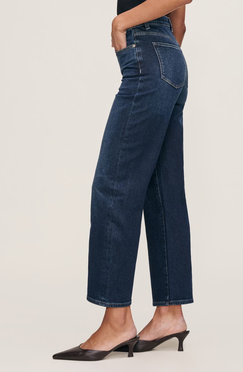 DL1961 Karmine Refined Wide Leg SculptSystem High Waist Jeans, Alternate, color, Dark Sea