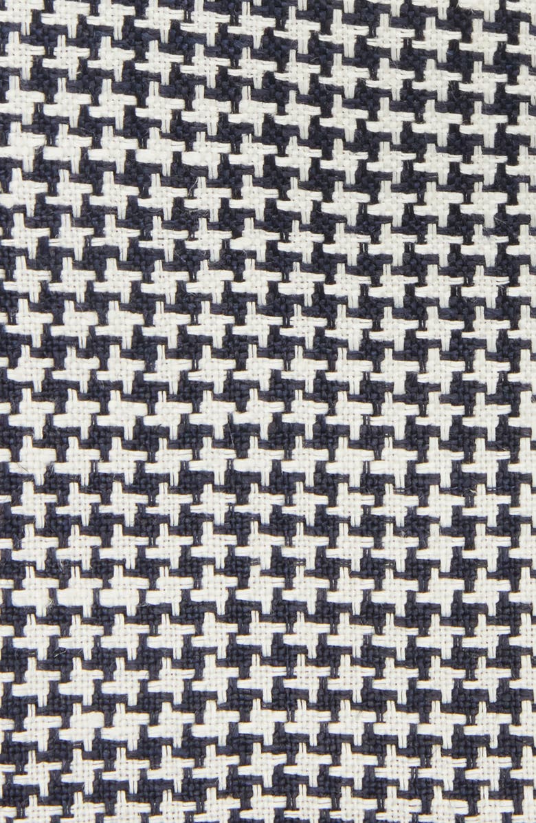 CLIFTON WILSON Houndstooth Cotton Pocket Square, Alternate, color, Navy