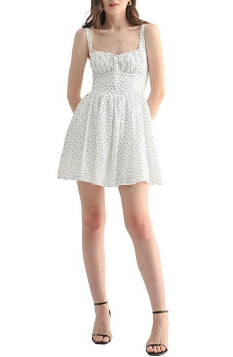 Ditsy Cotton Minidress