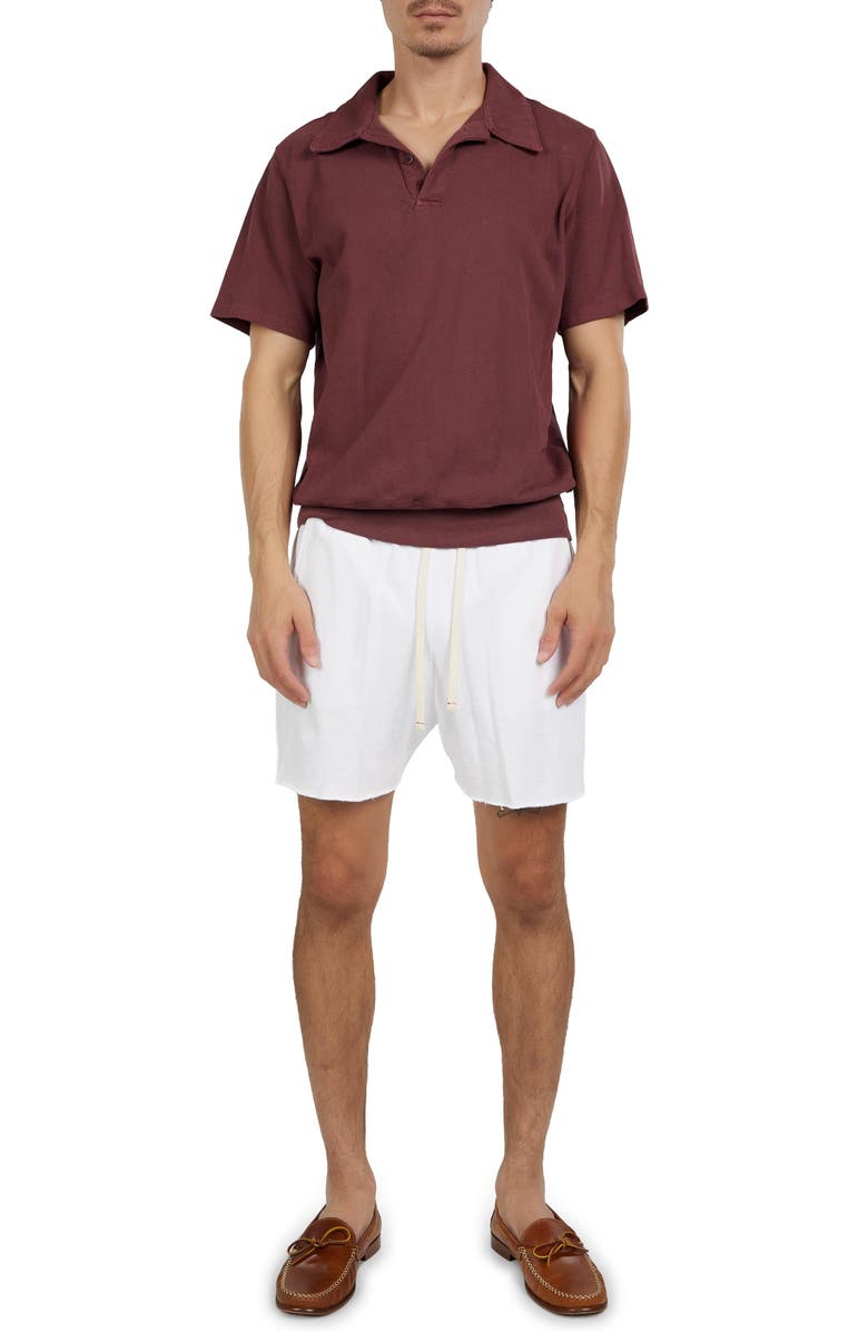 Les Tien Pique Yacht Short, Alternate, color, White
